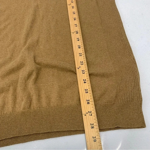 Mark Anthony Sweater Men XL  Cotton‎ Cashmere V Neck Camal Neutral Long Sleeve - Picture 10 of 11